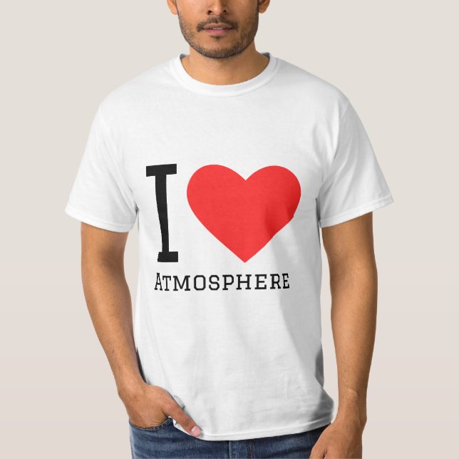I love atmosphere square sticker T-Shirt (Front)