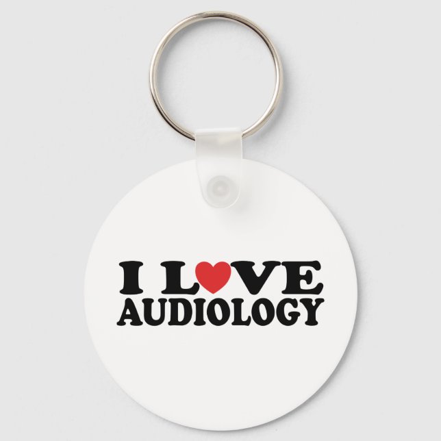I Love Audiology Key Ring (Front)