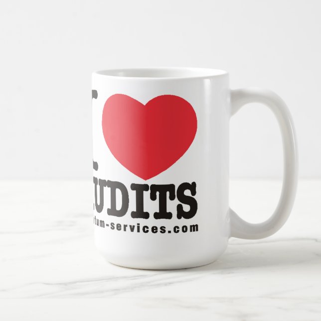 I Love Audits Coffee Mug (Right)