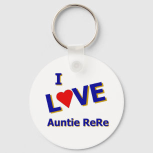 I Love Auntie ReRe designed by Celeste Sheffey Key Ring
