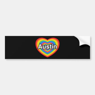I love Austin. I love you Austin. Heart Bumper Sticker