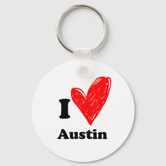 I love Austin Key Ring (Front)