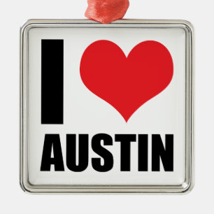 I love Austin Metal Tree Decoration