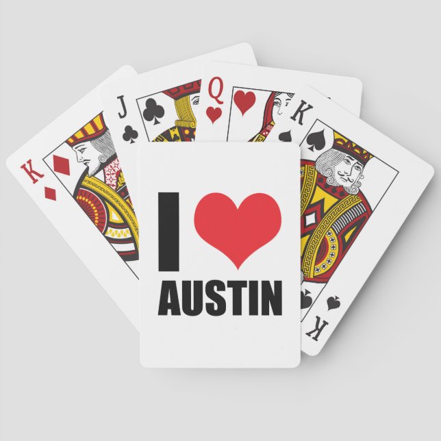 I love Austin Playing Cards (Back)