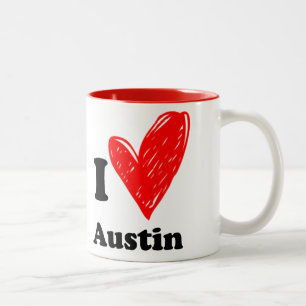 I love Austin Two-Tone Coffee Mug