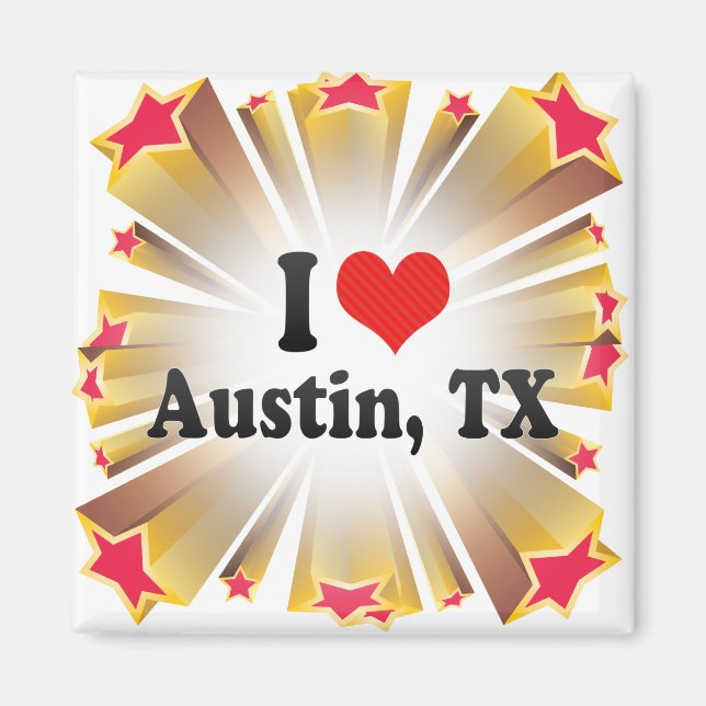 I Love Austin, TX Magnet (Front)