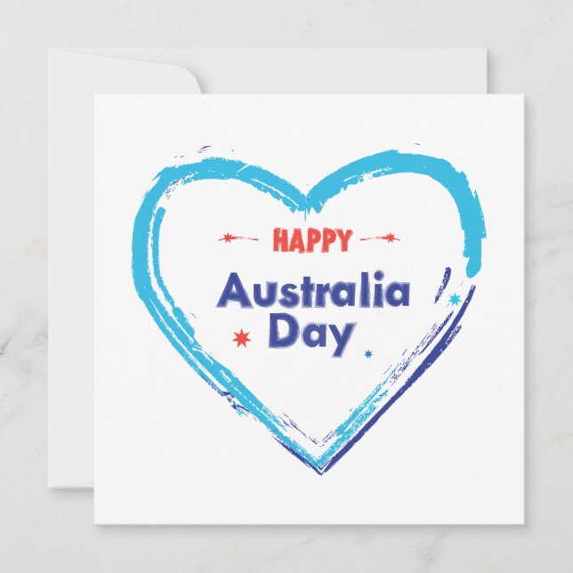 "I LOVE AUSTRALIA" Australia Day 26th January Holi Holiday Card (Front)