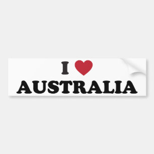 I Love Australia Bumper Sticker