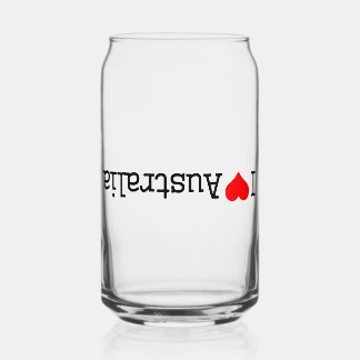 I Love Australia Can Glass