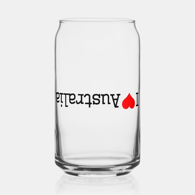 I Love Australia Can Glass (Front)