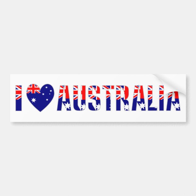 I Love Australia (Dark) Bumper Sticker (Front)