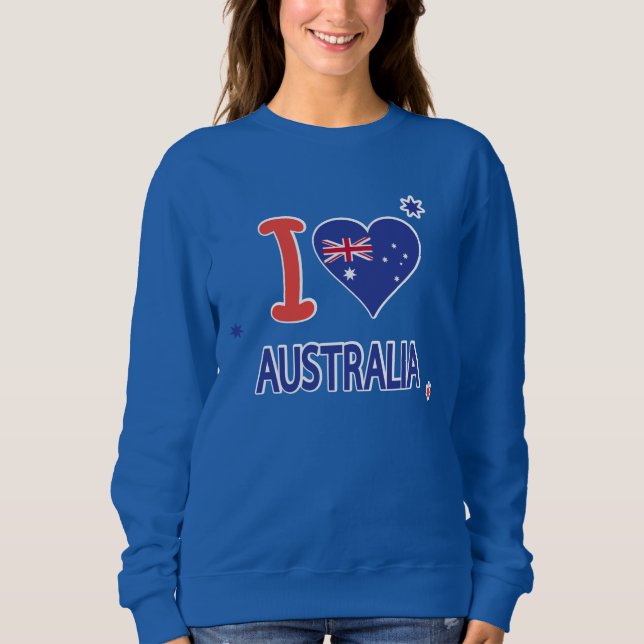I LOVE AUSTRALIA Happy Australia Day  26th January Sweatshirt (Front)