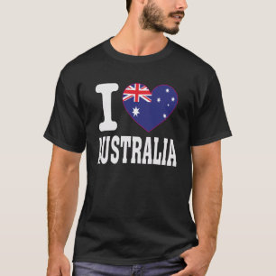 I Love Australia Heart Souvenir Lovers Pride Trave T-Shirt