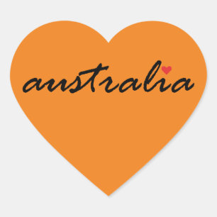 I love Australia Heart Sticker