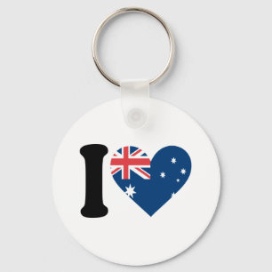 I Love Australia Key Ring