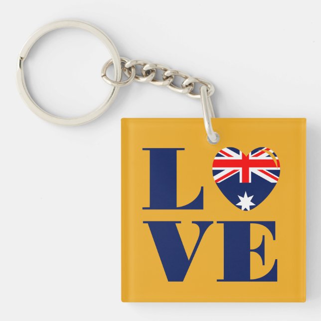 I love Australia Key Ring (Front)