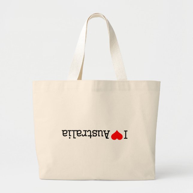 I Love Australia Large Tote Bag (Front)