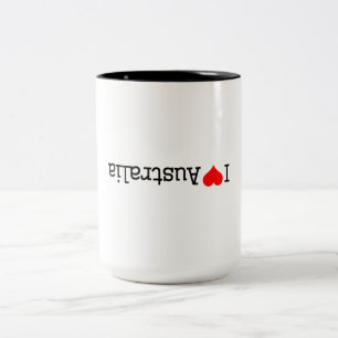 I Love Australia Two-Tone Coffee Mug