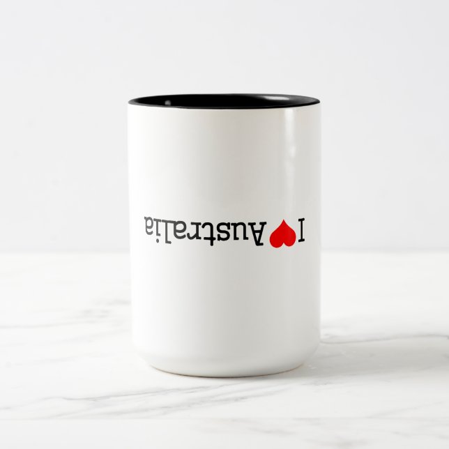I Love Australia Two-Tone Coffee Mug (Center)