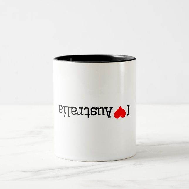I Love Australia Two-Tone Coffee Mug (Center)