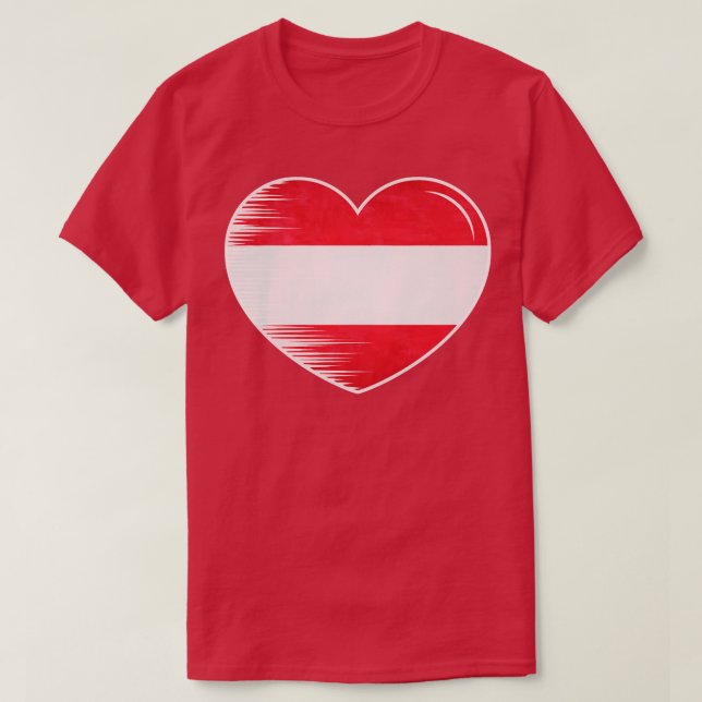 I Love Austria Flag My Home My Country 1 T-Shirt (Design Front)