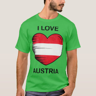 I Love Austria Flag My Home My Country 7 T-Shirt