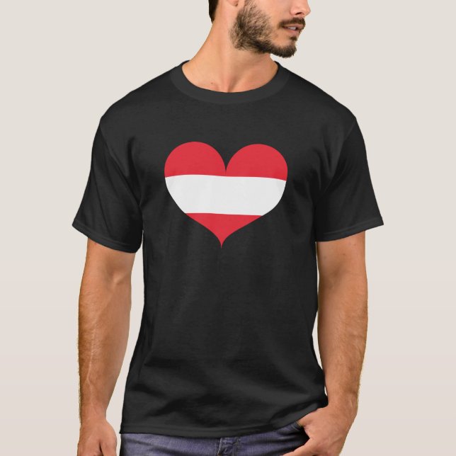 I Love Austria Flag T-Shirt (Front)
