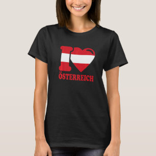 I Love Austria Homeland Austrian Flag  4 T-Shirt