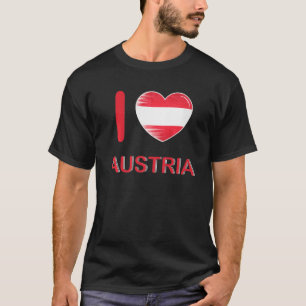 I Love Austria My Home My Country Heart Austria  2 T-Shirt