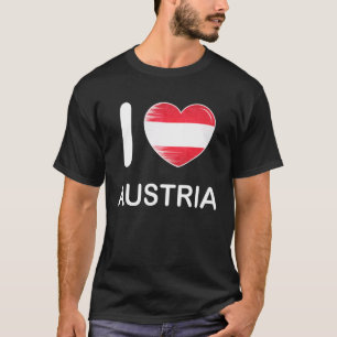 I Love Austria My Home My Country Heart Austria 2 T-Shirt