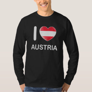 I Love Austria My Home My Country Heart Austria  4 T-Shirt