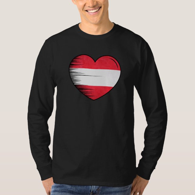 I Love Austria My Home My Country Heart Austria  5 T-Shirt (Front)