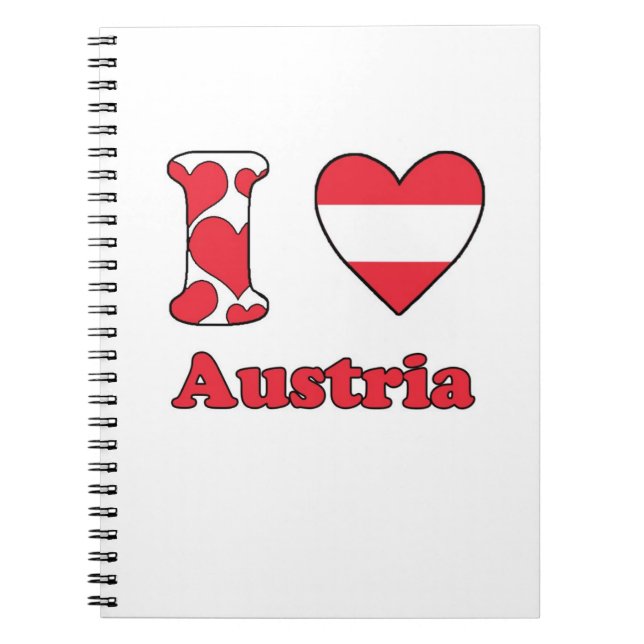 I love Austria Spiral Notebook (Front)