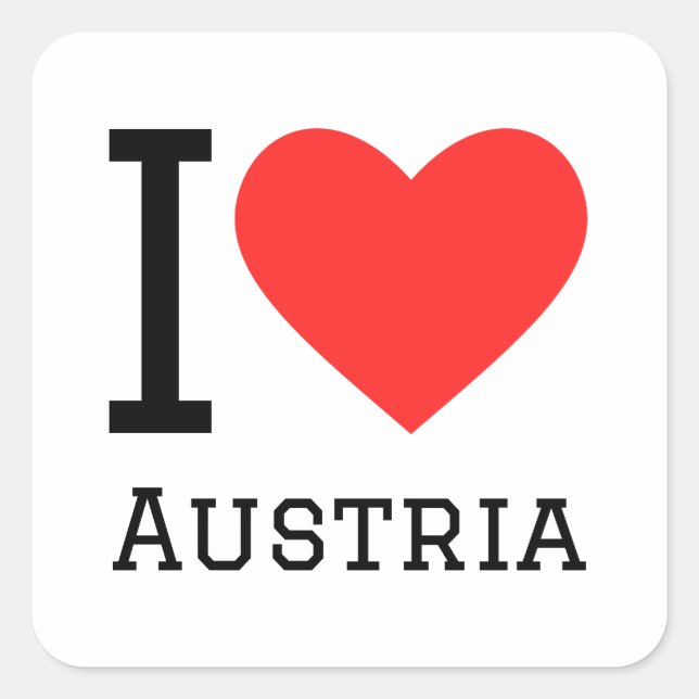 I love austria square sticker (Front)
