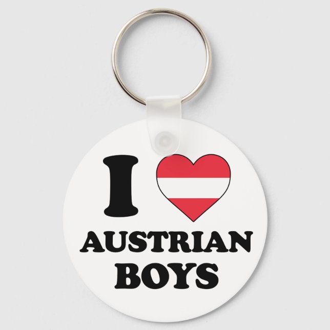I love Austrian boys Key Ring (Front)