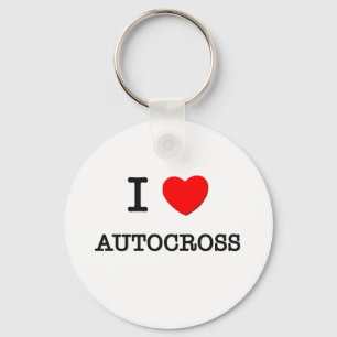 I LOVE AUTOCROSS KEY RING