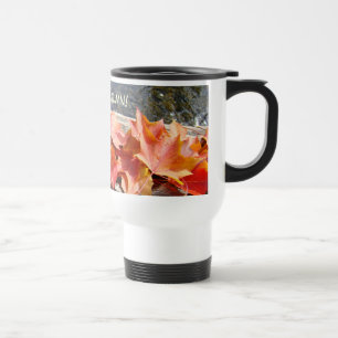 I Love Autumn! Coffee Mug Colourful Fall Leaves