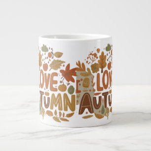 I Love Autumn Large Coffee Mug