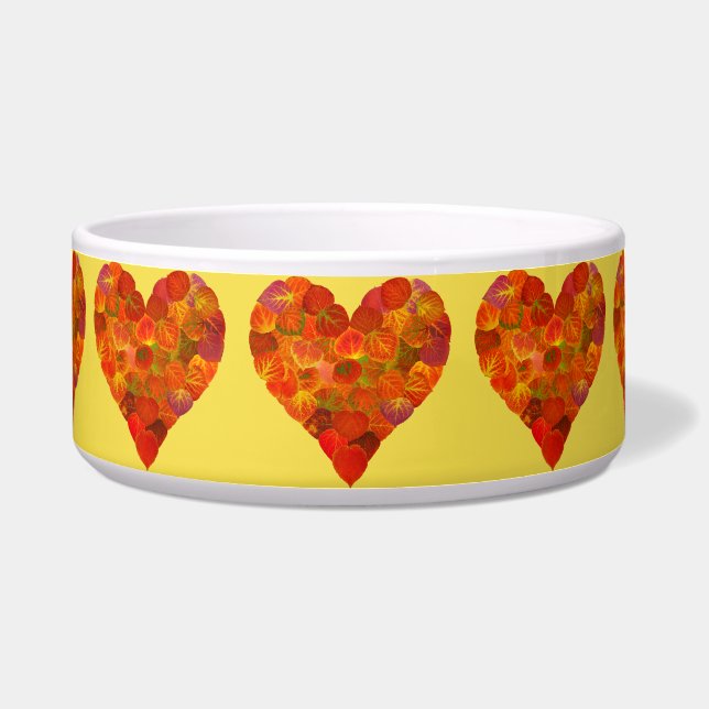 I Love Autumn, Subtle—Red Aspen Leaf Heart 1 (Front)