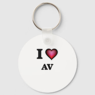 I Love Av Key Ring