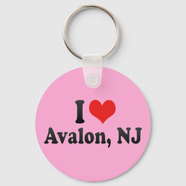 I Love Avalon, NJ Key Ring (Front)