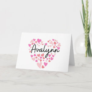 I love Avalynn - hearts for Avalynn Note Card