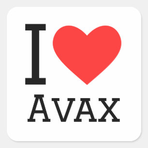 I love avax square sticker