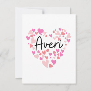 I love Averi - hearts for Averi Thank You Card
