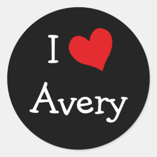 I Love Avery Classic Round Sticker