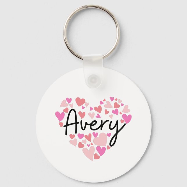 I love Avery Key Ring (Front)