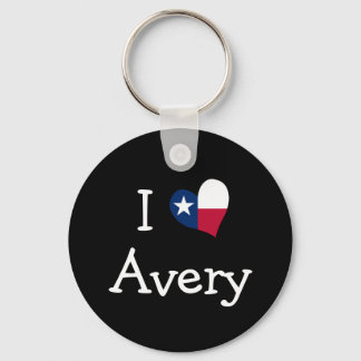 I Love Avery Key Ring