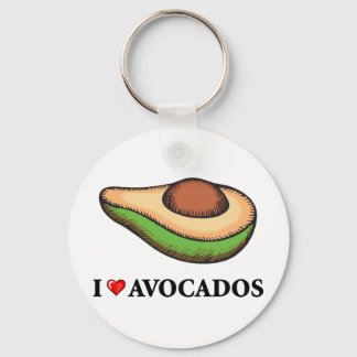 I Love Avocados Key Ring