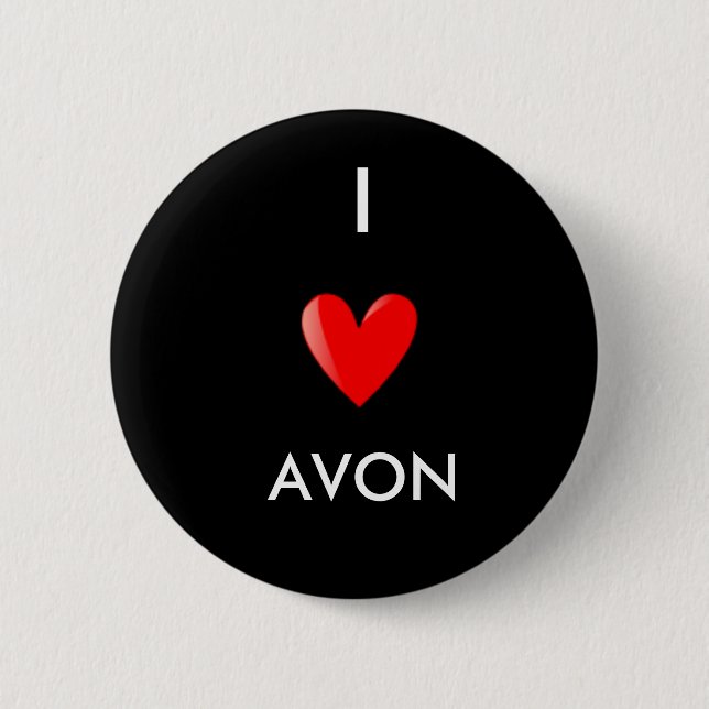 I Love Avon 6 Cm Round Badge (Front)