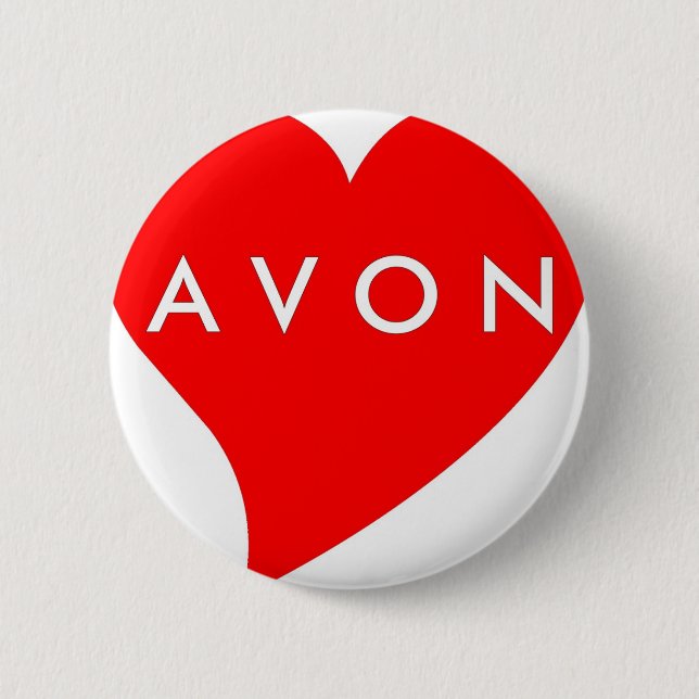 I Love AVON 6 Cm Round Badge (Front)